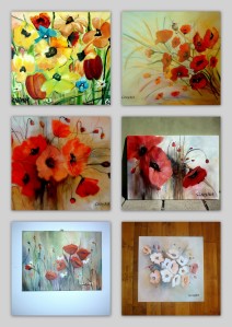 paitings with poppies